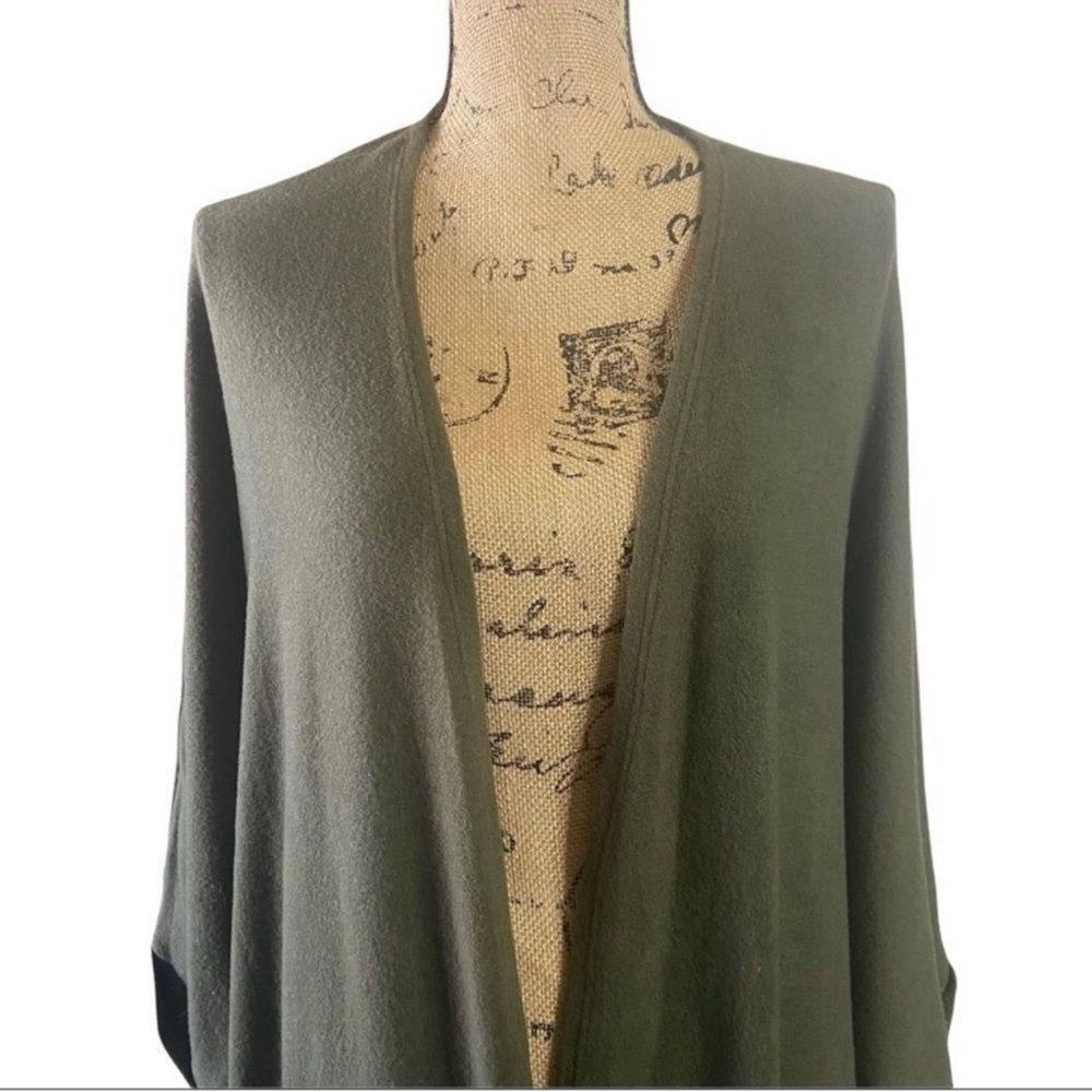 Olive Green Open Cardigan 2PM by MON AMI Knit
